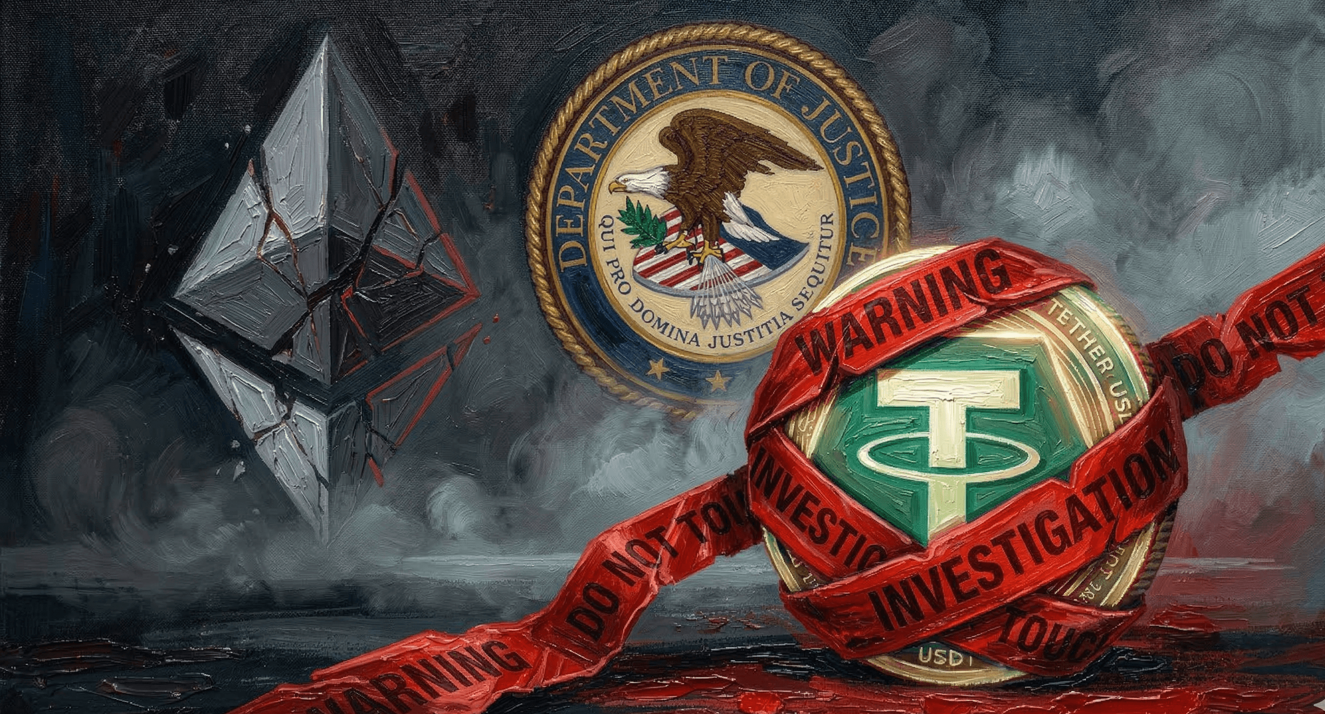 USDT coin behind DOJ seal, crypto fraud forfeiture action